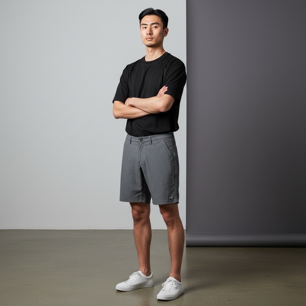 Salty Crew Hybrid Mens Shorts Gray Size 28‎ Athletic Performance Stretch